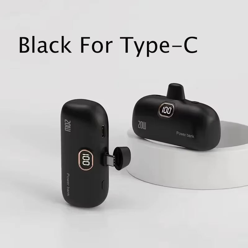 Mini 30000mAh Power Bank Fast Charging for iPhone & Type-C
