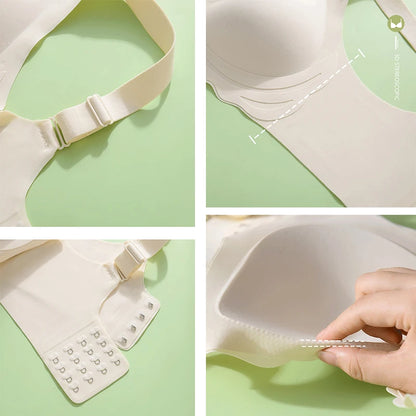 Traceless Plus Size Women Underwear No Steel Rings Gather Fixed Cup Prevent Sagging Soft Support Comfortable Thin Sports Bra
