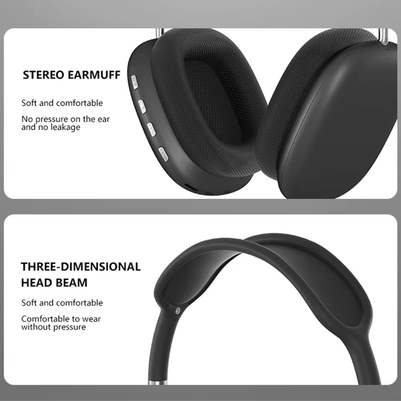 P9 Pro Max Wireless Noise-Cancelling Headphones with Mic