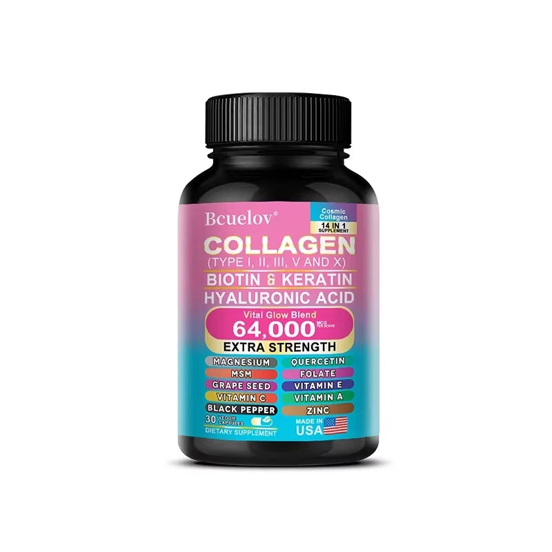 Collagen Capsules with Biotin & Keratin for Skin, Hair, and Nails