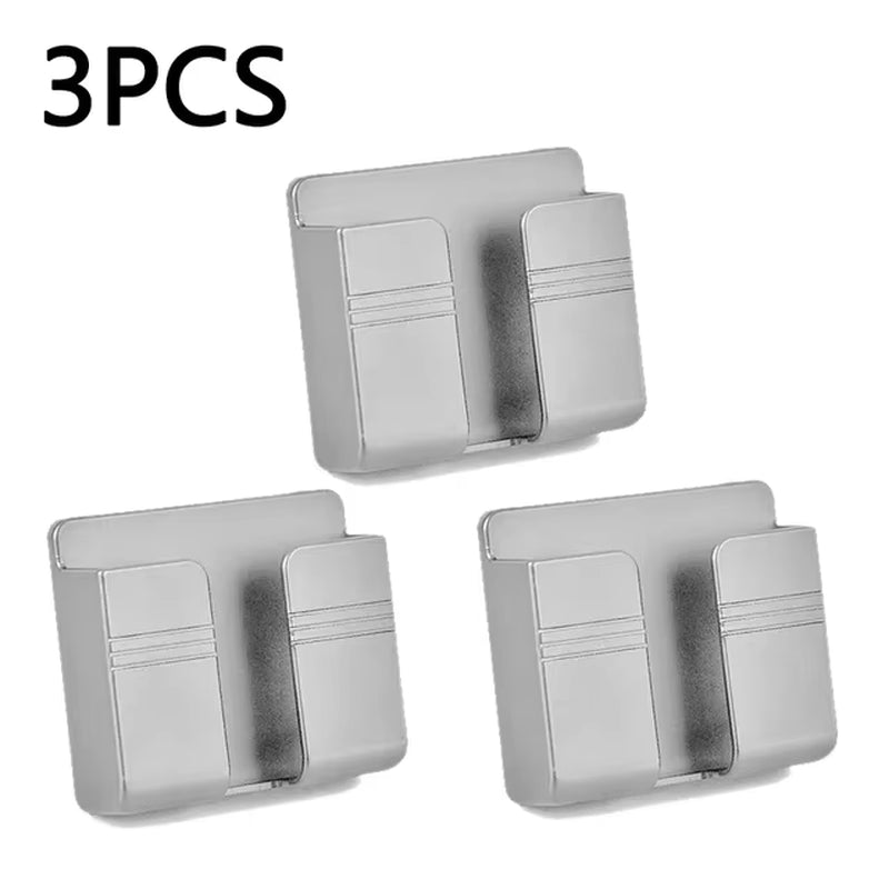 Wall Mounted Remote & Phone Holder with Charging Hook