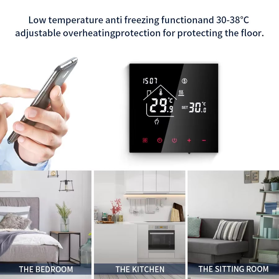 WiFi Smart Thermostat for Heating, Tuya & Alexa Compatible