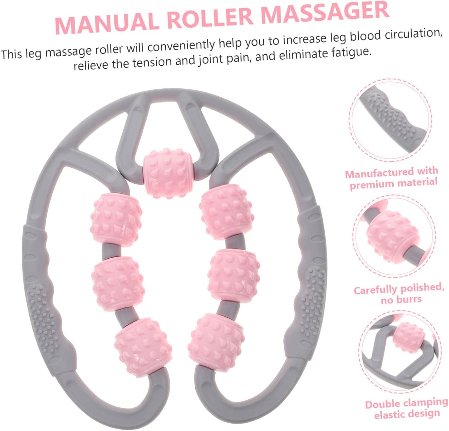 Seven-Wheel Deep Tissue Massage Roller – Handheld Muscle Relaxation Tool