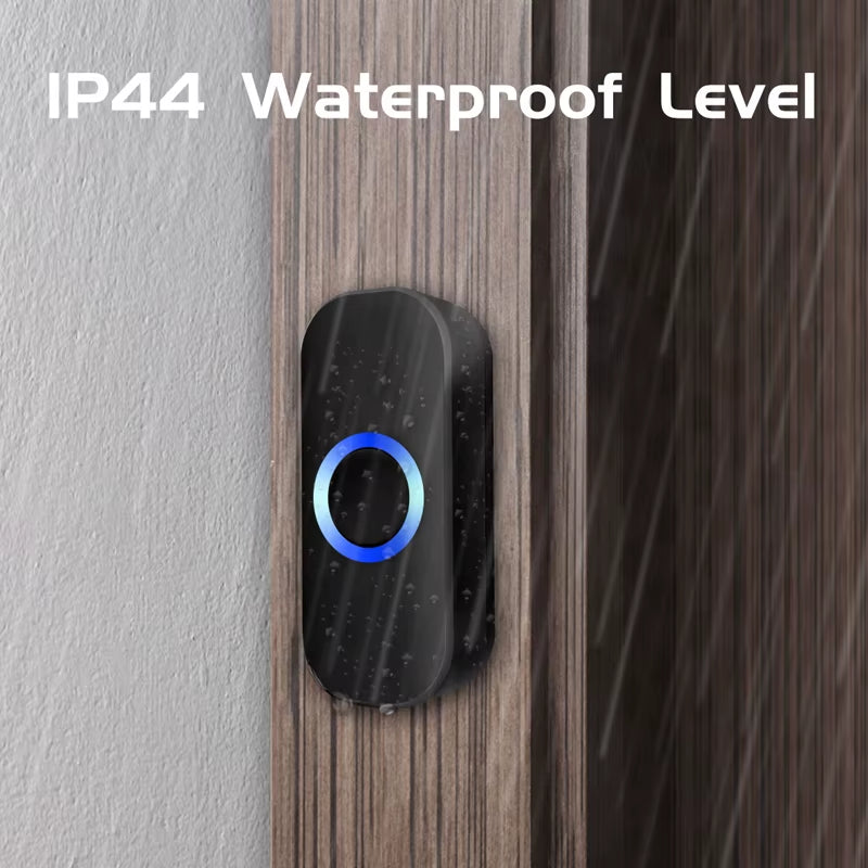 Wireless 433MHz Doorbell 200M Range, 38 Songs, Waterproof