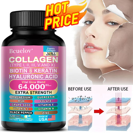 Collagen Capsules with Biotin & Keratin for Skin, Hair, and Nails