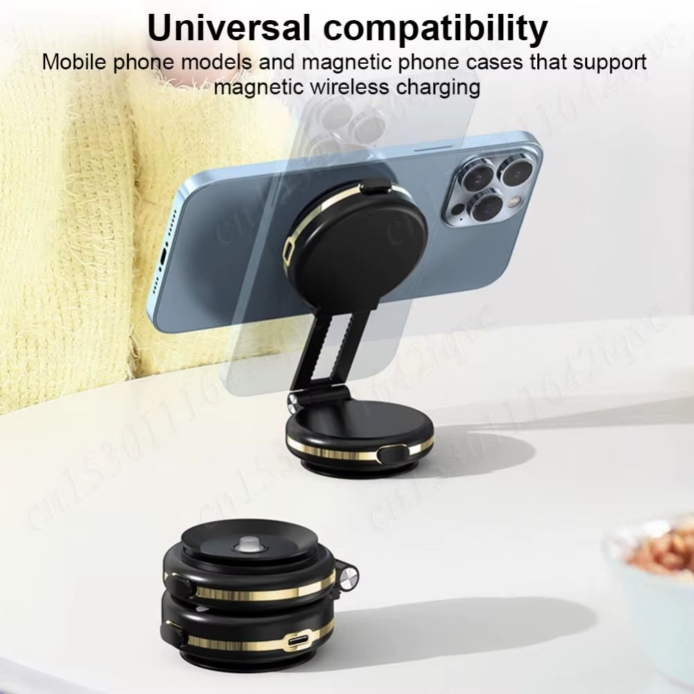 Foldable Dual Vacuum Car Phone Holder - Universal Mount Stand