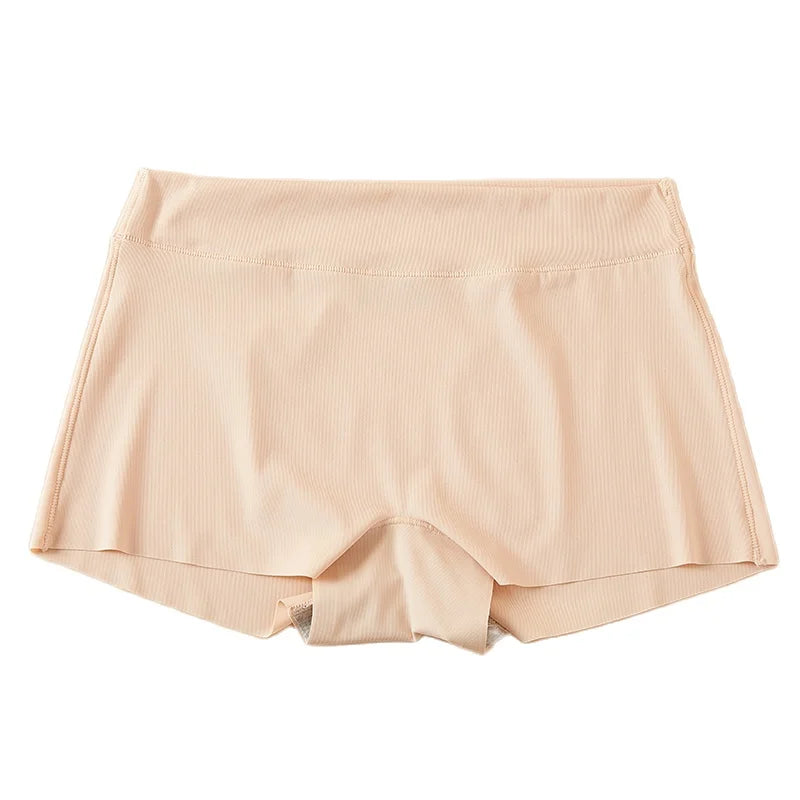 Women’s Seamless Safety Shorts – Ice Silk, Anti-Friction Boyshorts