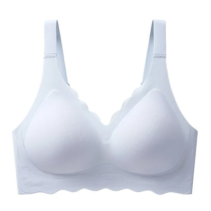 Traceless Plus Size Women Underwear No Steel Rings Gather Fixed Cup Prevent Sagging Soft Support Comfortable Thin Sports Bra