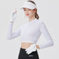 Blktee Summer Golf Clothing Women Sun Protection Golf Shirts Breathable Cropped Tops Underwear Ice Silk Bottoming Shirt UV-proof