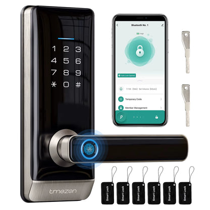 Smart Keyless Door Lock, Fingerprint & Keypad Entry for Home