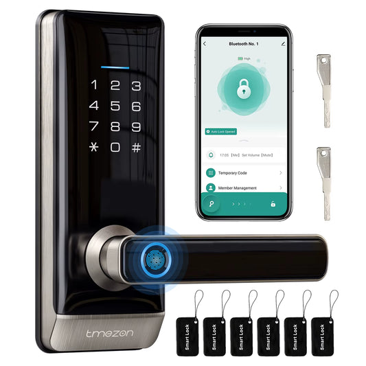 Smart Keyless Door Lock, Fingerprint & Keypad Entry for Home