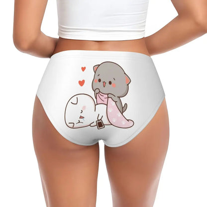 Custom Women’s Mochi Cat Peach & Goma Panties – Cute & Comfortable Briefs
