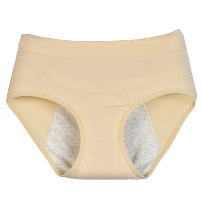 Women's Cotton Menstrual Underwear – Leakproof Medium-Waist Period Panties, Plus Sizes XL-6XL