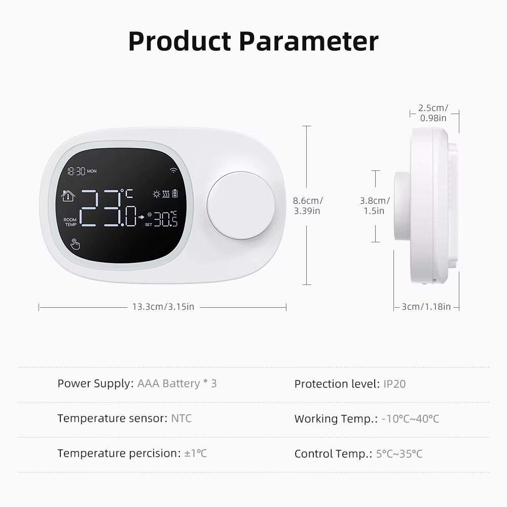 Tuya WiFi Smart Thermostat for Heating/Cooling, Alexa