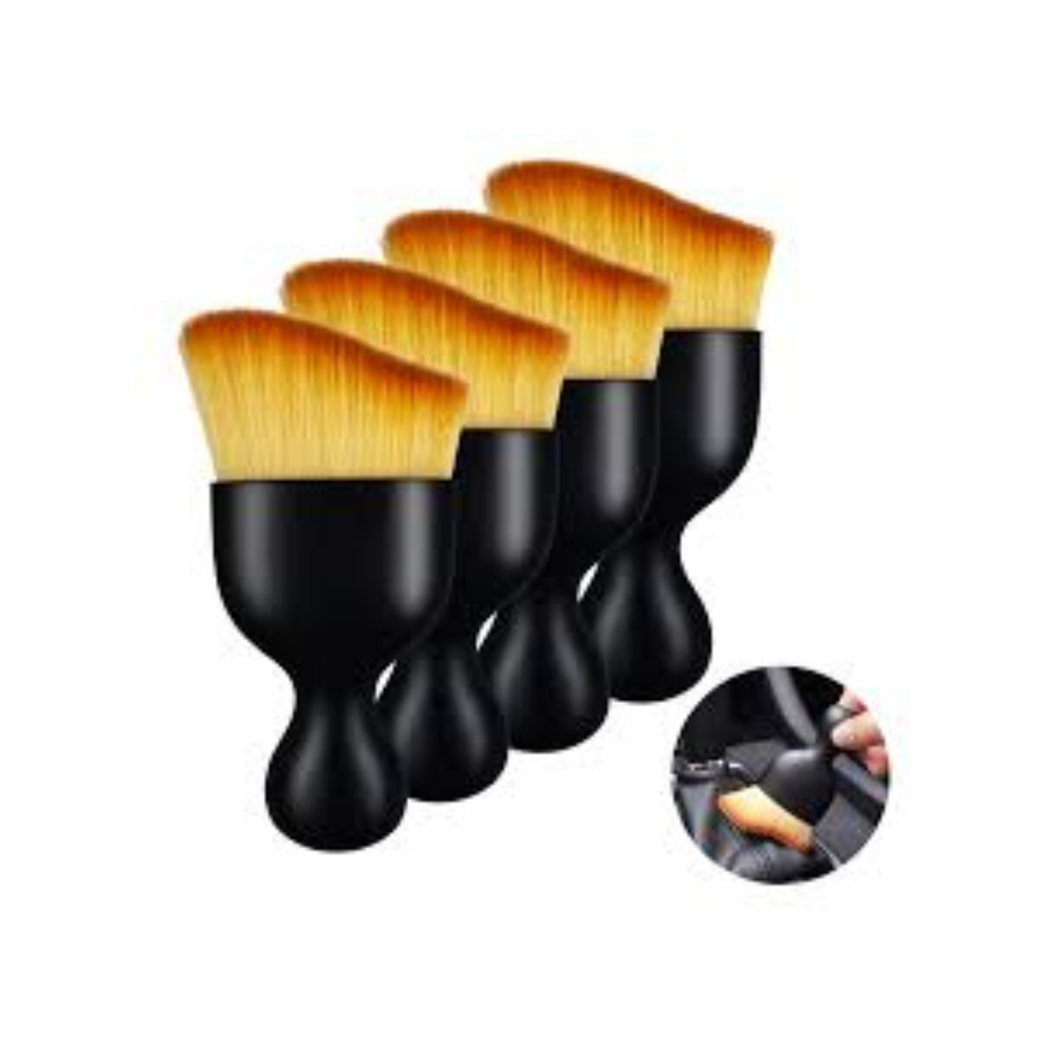 Set of 4 Soft Car Interior Dust Brushes - Cleaning & Care Tools for Car Interior