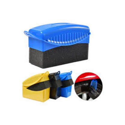 Tire Shine Applicator Kit - Reusable Sponge Pad, Brush, Towel, & Lid for Car Detailing