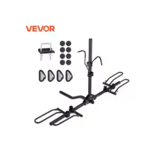 VEVOR 2-Bike Hitch Mount Rack 80LBS Max Capacity for Car