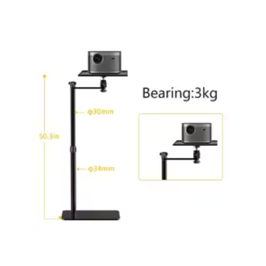 Adjustable 360° Projector Tripod Stand for Home & Office Use