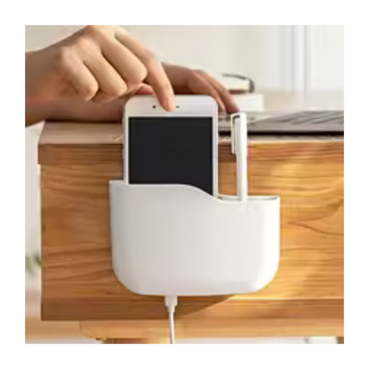 Punch-Free Wall-Mounted Phone & Remote Storage Holder