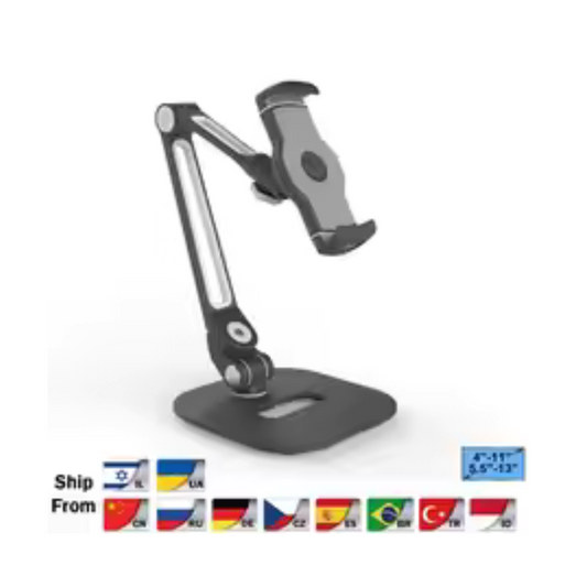 360° Rotation Tablet Stand Metal Base Foldable Phone Holder