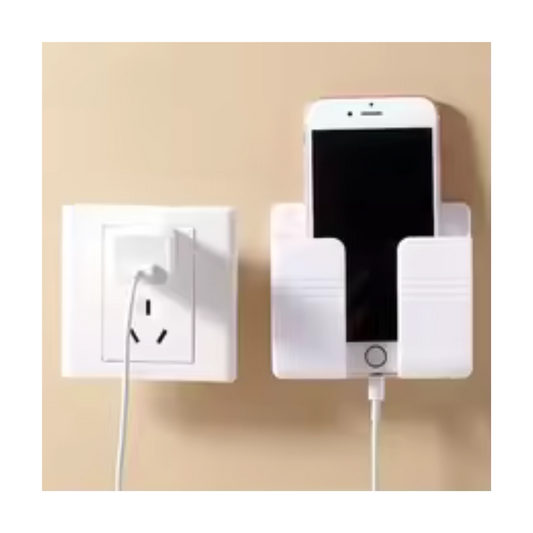 Wall Mounted Remote & Phone Holder with Charging Hook