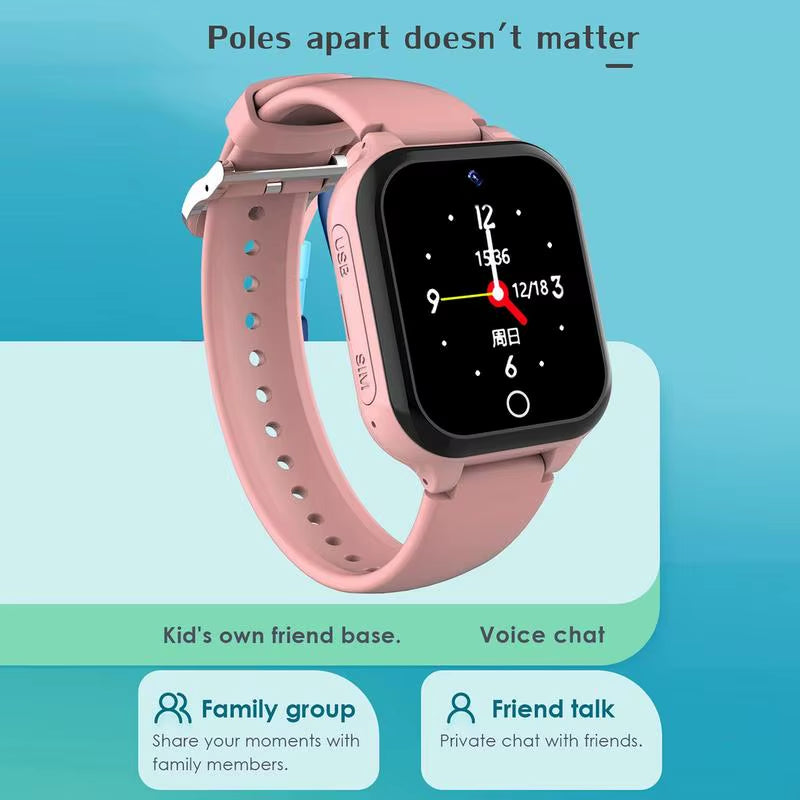 Kids 4G Smart Watch C80: Video Call, GPS, Waterproof & More