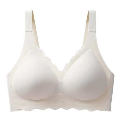 Traceless Plus Size Women Underwear No Steel Rings Gather Fixed Cup Prevent Sagging Soft Support Comfortable Thin Sports Bra