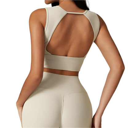 Women Clothes Breathable Sports Bra Absorb Sweat Shockproof Padded Gym Workout Running Fitness Yoga Bra Push Up Sports Underwear