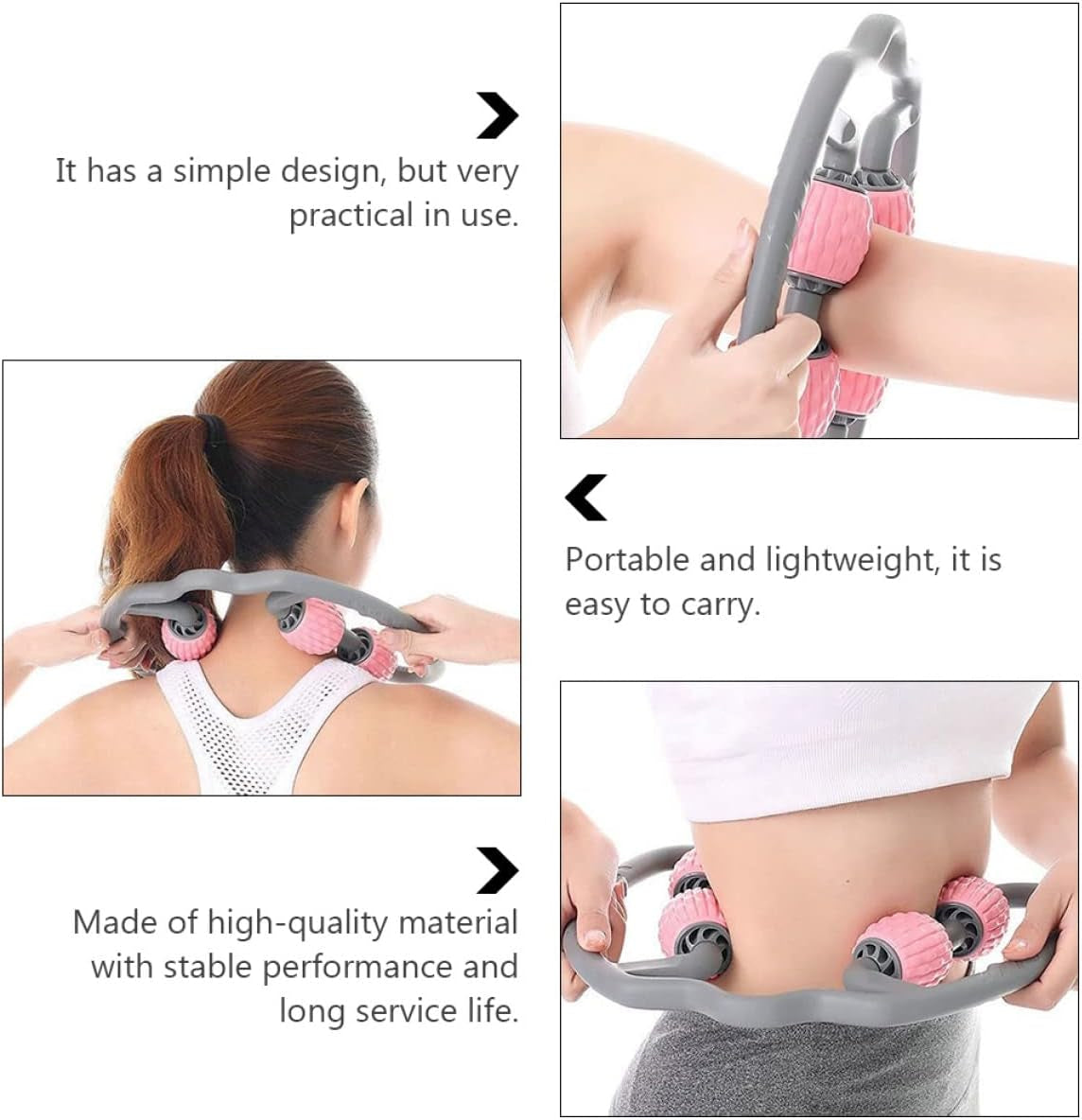 2Pcs Handheld Muscle Massager – Leg & Neck Relaxation