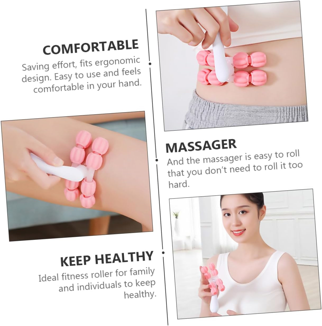 Handheld Body Massage Roller – Muscle Relaxation Tool