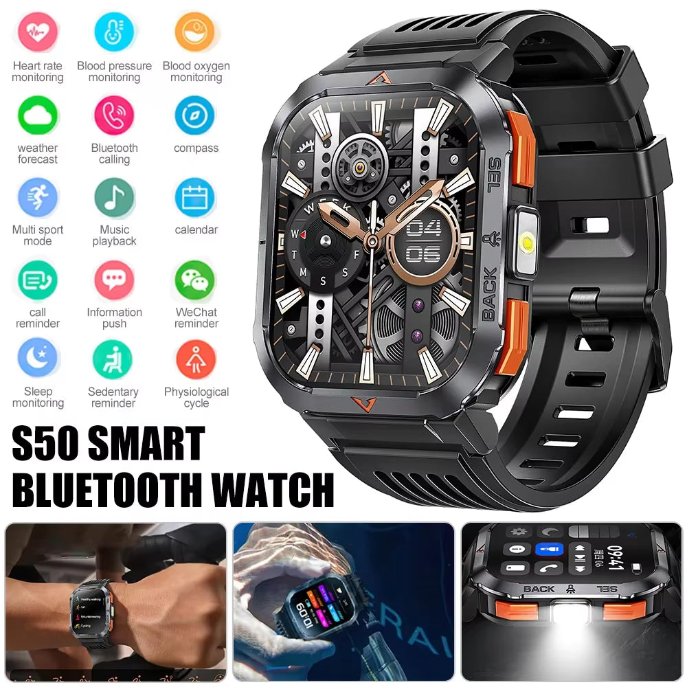Outdoor Bluetooth Smartwatch with Fitness Tracker & Call Feature