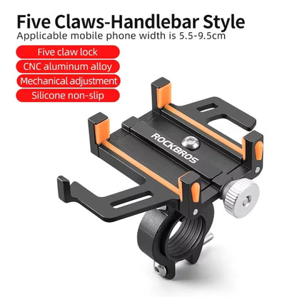 Motorcycle Bike Phone Holder CNC Aluminum Alloy 5-Claws