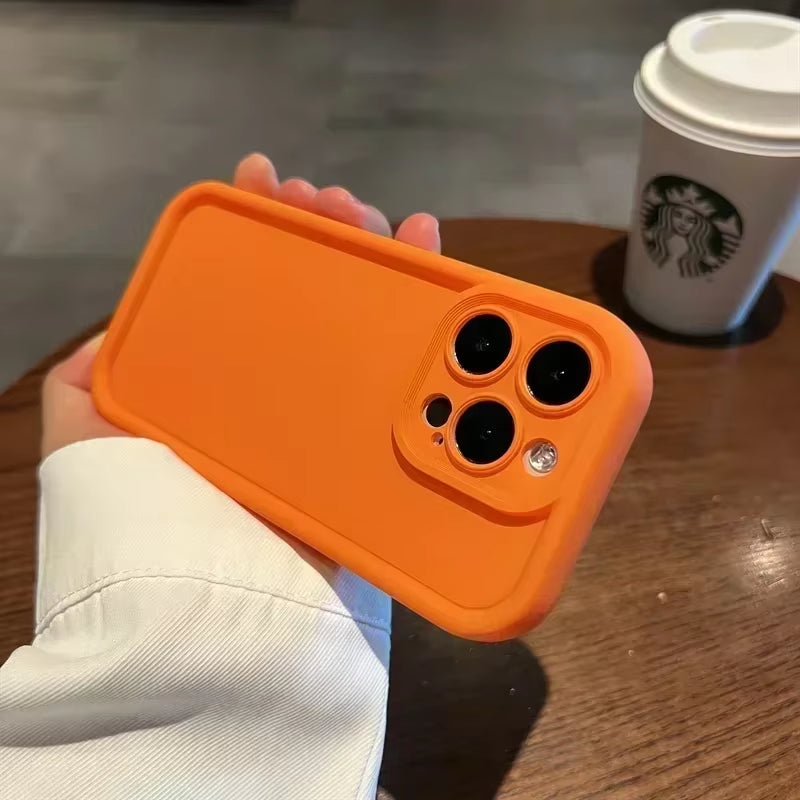 "Luxury Matte Silicone iPhone Case Shockproof Bumper Cover"