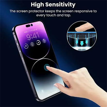 "Front & Back Tempered Glass Screen Protector for iPhone 14-11"