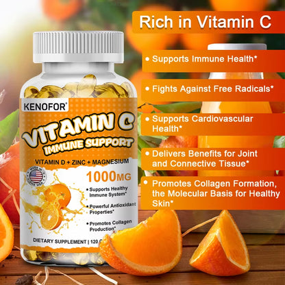 Vitamin C Supplement – Immune Support, Collagen & Skin Health