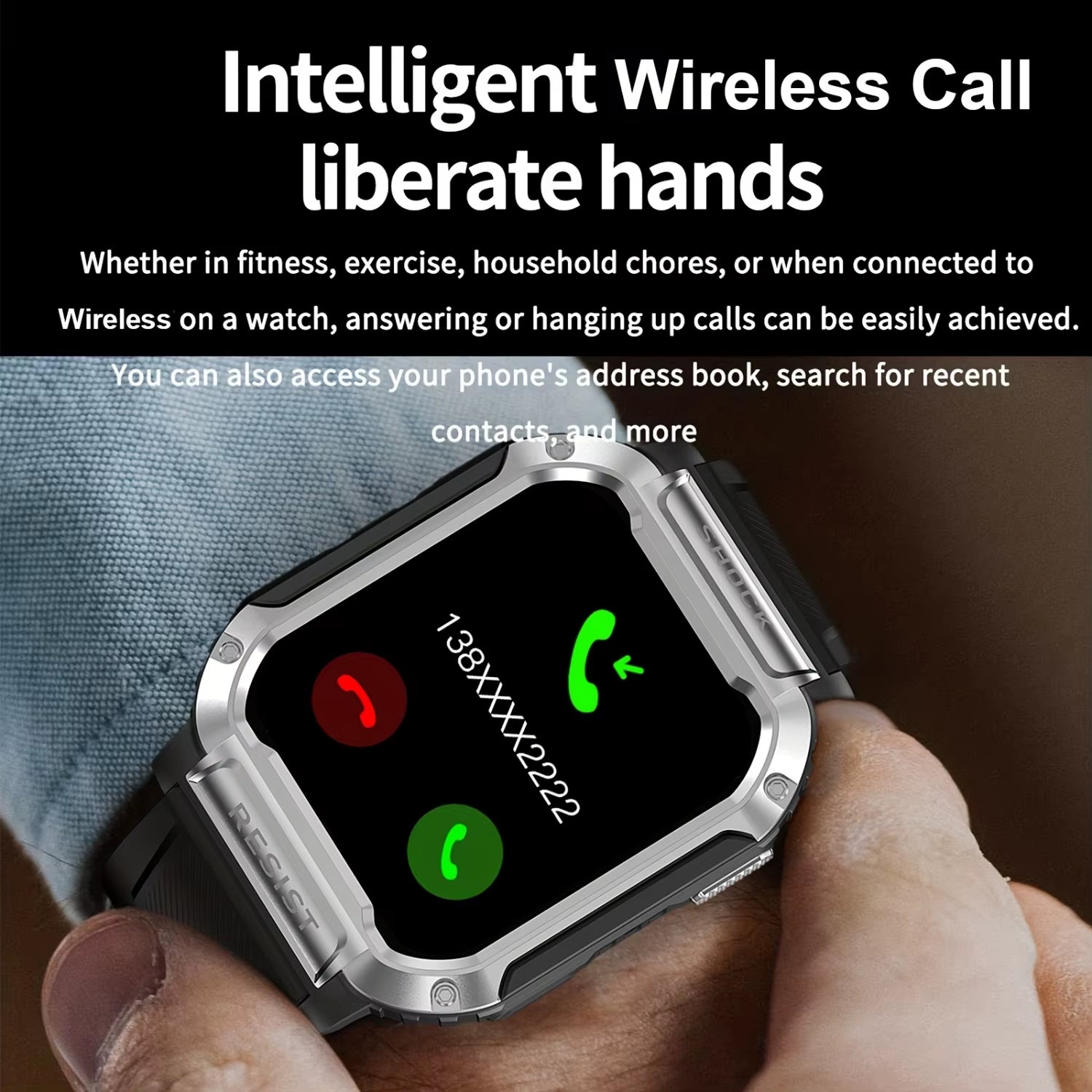 Smart Watch with Wireless Calling, Sport Modes & Custom Wallpaper
