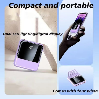 100000mAh 4-Wire Power Bank, Fast Charging, Ultra-Thin