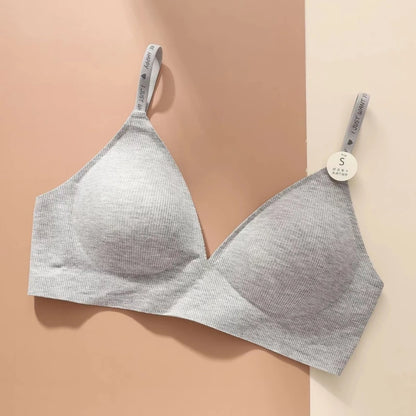 Top New Threaded Non-marking Women's Bra Without Steel Ring Gathering Anti-sagging Women's Underwear Sports Comfortable Bra