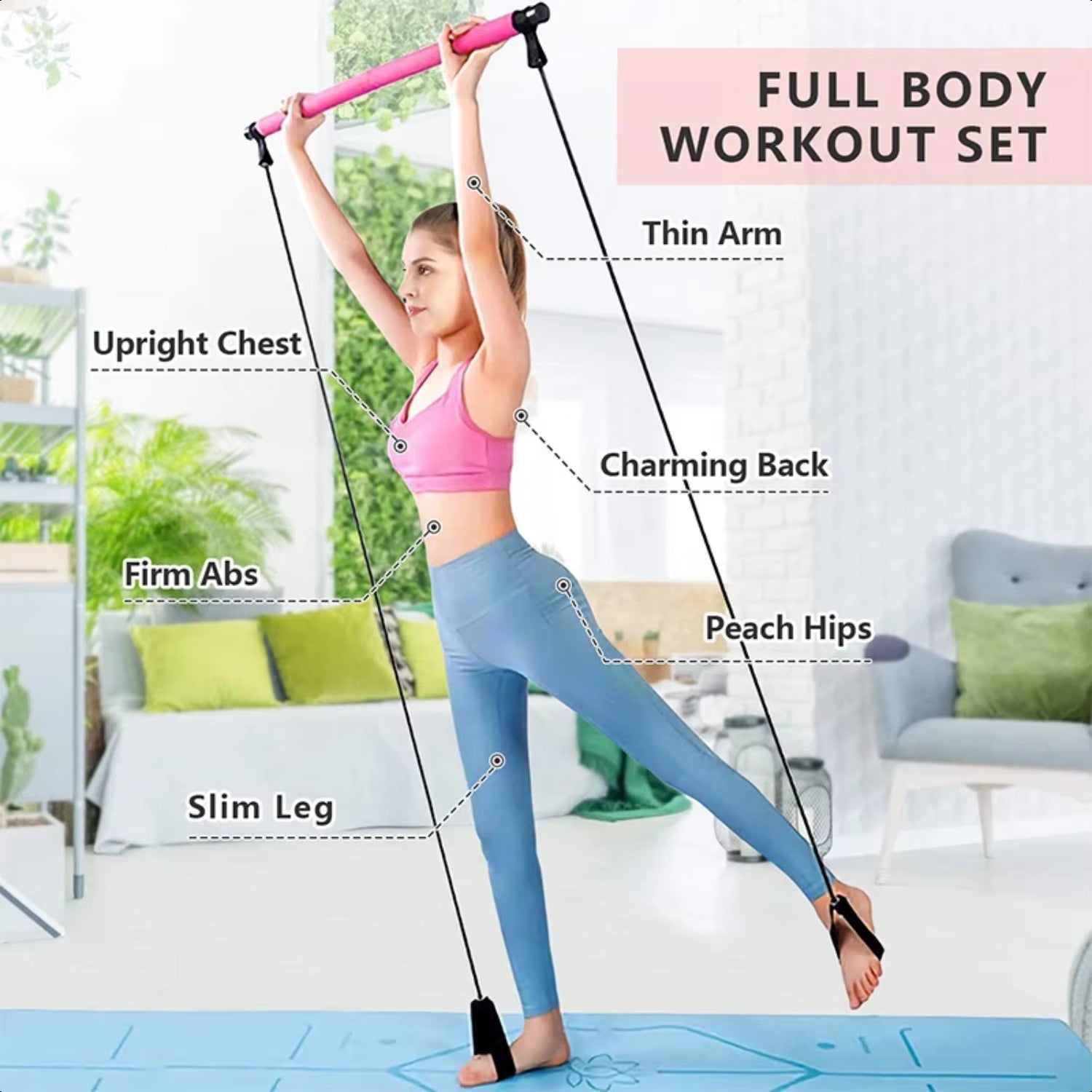 Multifunctional Pilates Fitness Yoga Chest Expansion Rope