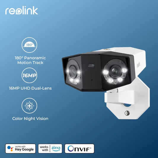 Reolink 4K Dual-Lens 16MP POE IP Camera 180° View