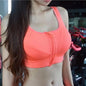 Women's High-Support Sports Bra – Front Zipper Push-Up Gym & Yoga Bra with Adjustable Straps