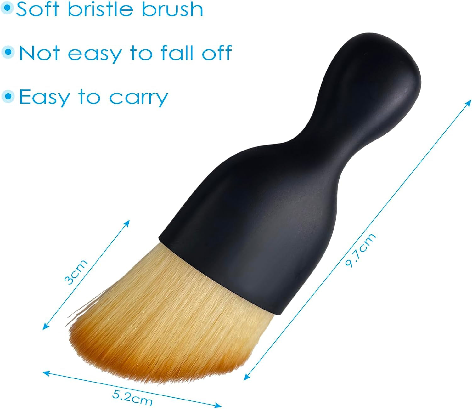 Set of 4 Soft Car Interior Dust Brushes - Cleaning & Care Tools for Car Interior