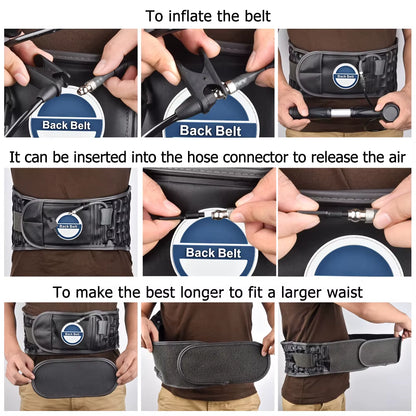 Inflatable Lumbar Support Belt for Back Pain Relief & Posture Correction
