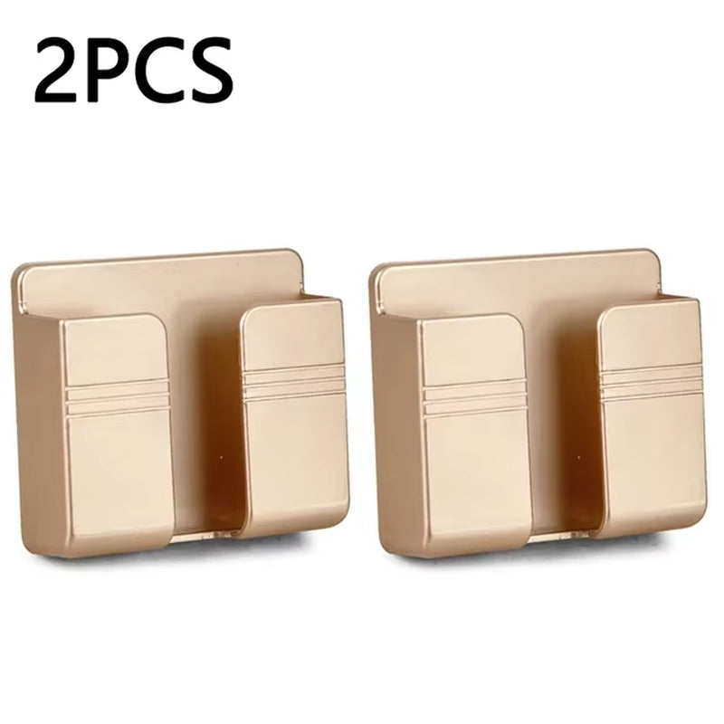 Wall Mounted Remote & Phone Holder with Charging Hook