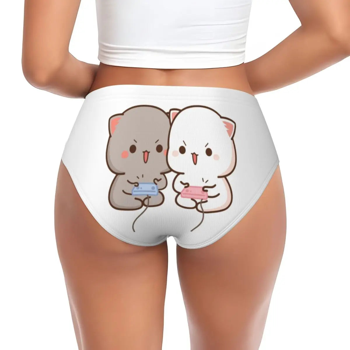 Custom Women’s Mochi Cat Peach & Goma Panties – Cute & Comfortable Briefs