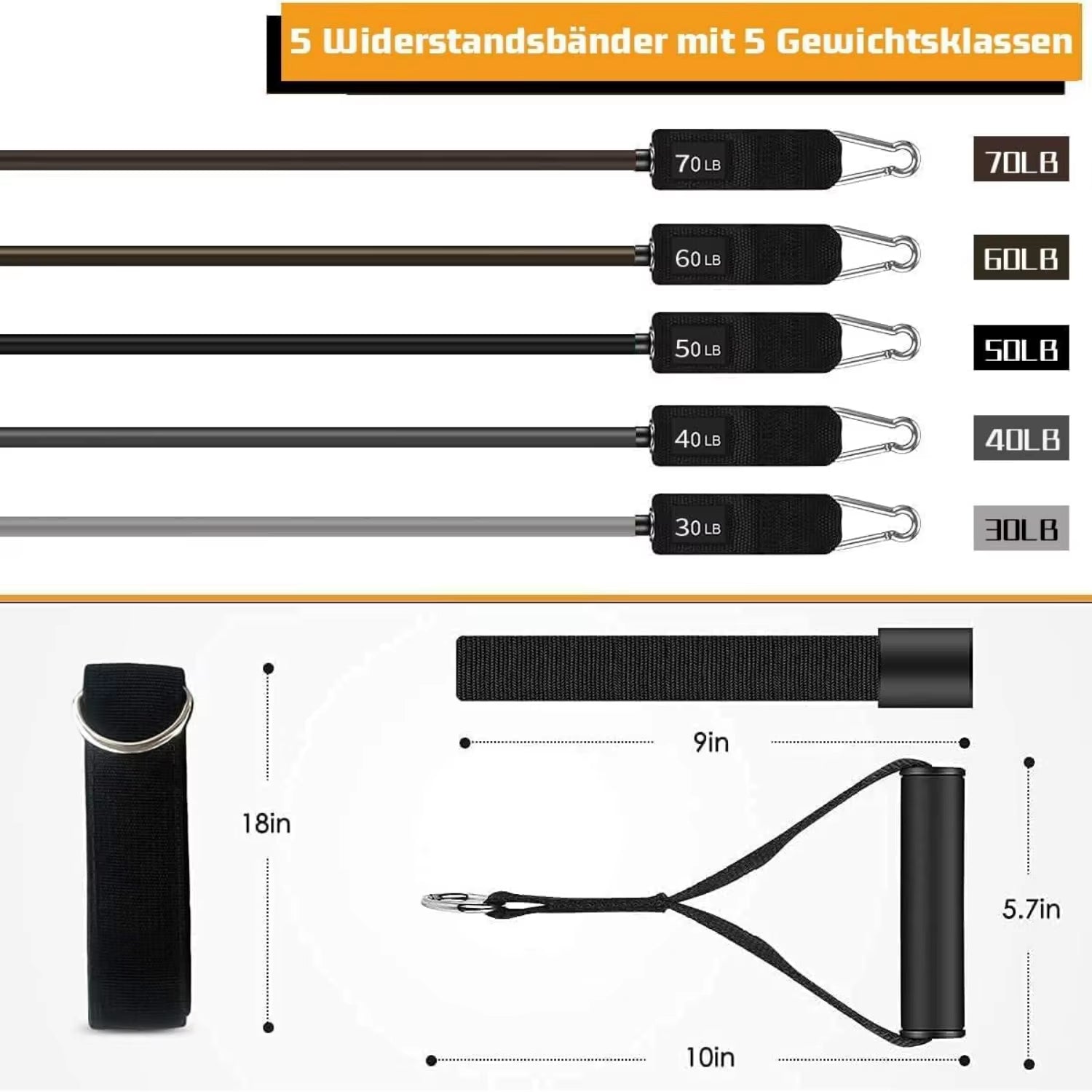 Premium Resistance Bands Set for Full Body Strength Training