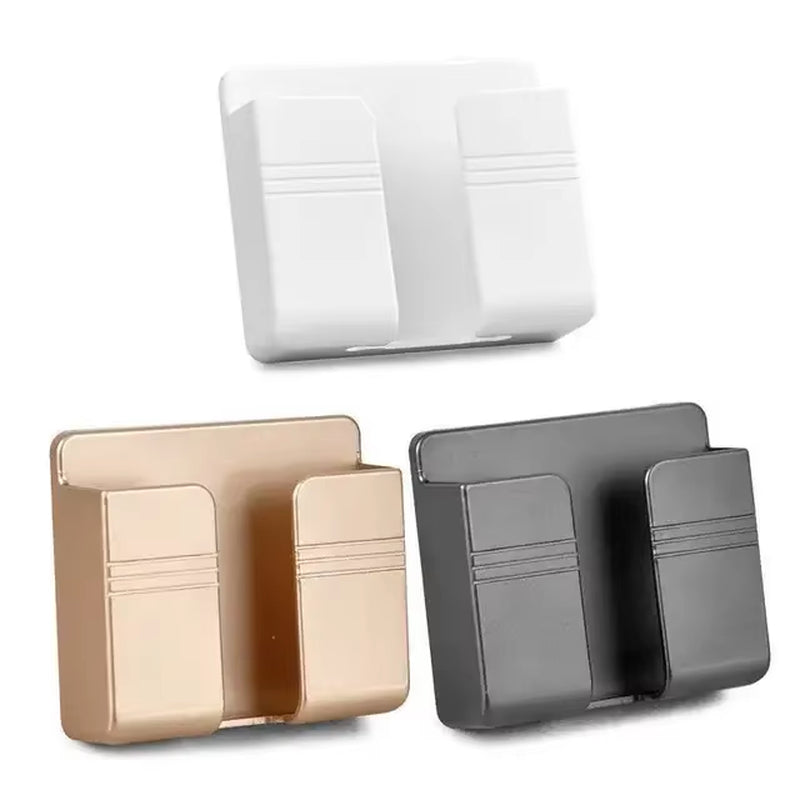 Wall Mounted Remote & Phone Holder with Charging Hook