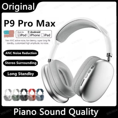 P9 Pro Max Wireless Noise-Cancelling Headphones with Mic