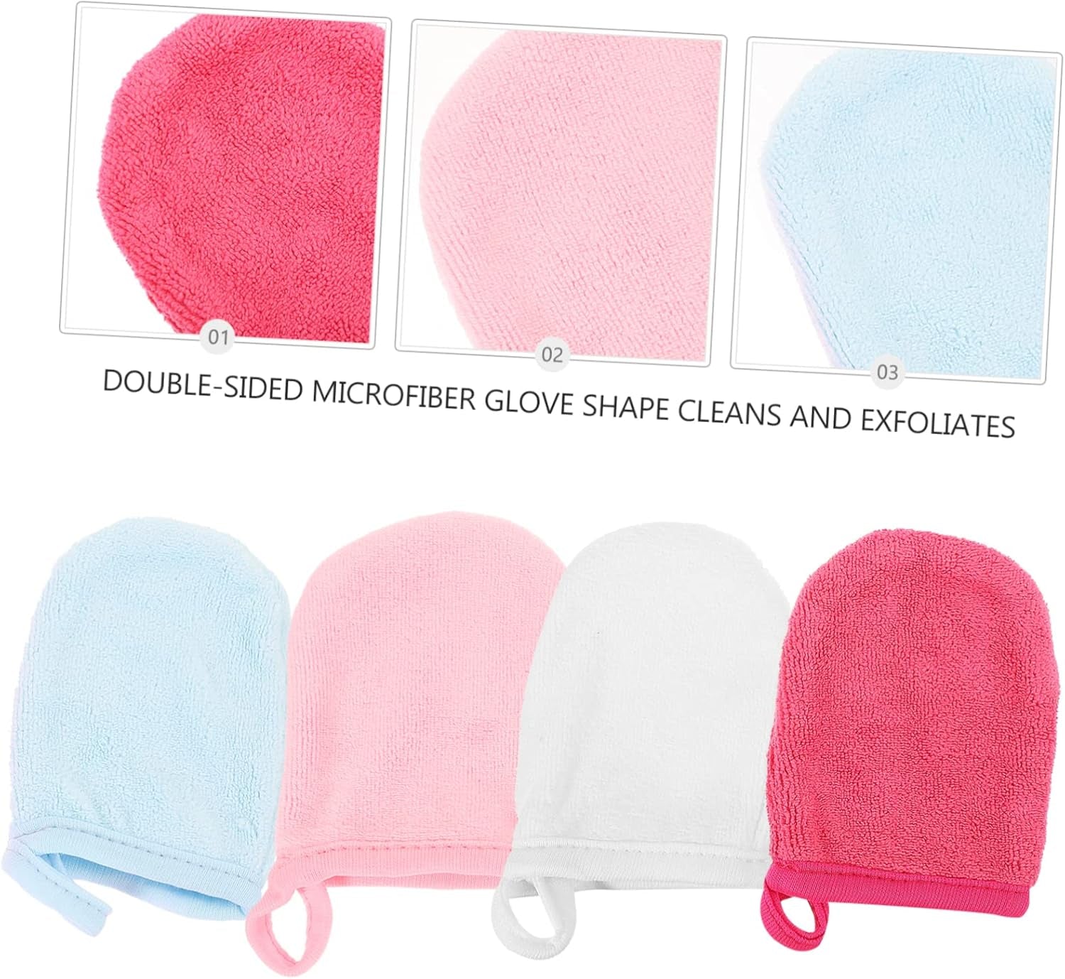 20-Pack Facial Cleansing Mitts - Soft Makeup Remover Towels for Face & Oil Wash