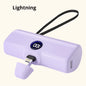 Portable Fast Charger with Built-In Cable for iPhone/Samsung